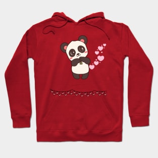 Adorable Panda Hug - Pink Deligh Hoodie